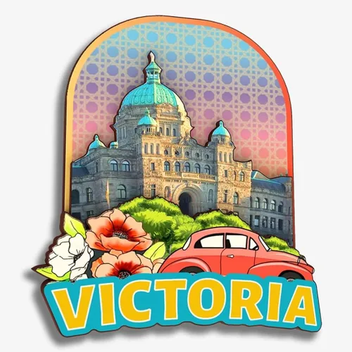 Miniatura 14 de Victoria Canada - Imán de madera para nevera, colección 3D, madera 3D, hecho a mano, recuerdos de la ciudad, imán para nevera, decoración del hogar