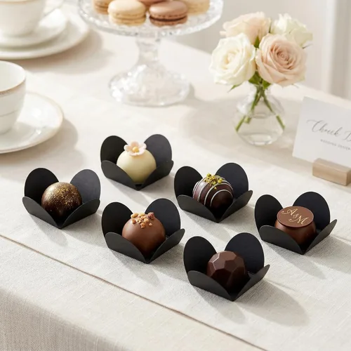 Miniatura 3 de DOITOOL Papel de envoltura de trufas, 200 piezas de papel de chocolate, forros de trufas de caramelos, envoltorios para magdalenas para cumpleaños