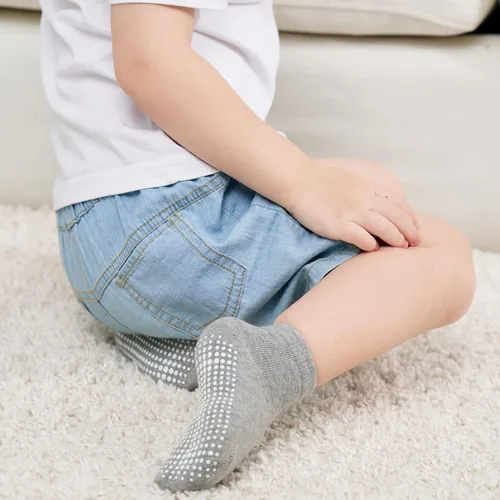 Miniatura 9 de Zaples Calcetines de tobillo antideslizantes con agarre antideslizante para niños y niñas, corte bajo para bebés y niños pequeños