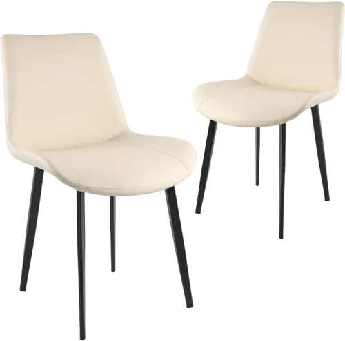 Miniatura 18 de Sillas de Comedor, Sillas de Comedor Modernas de Cuero PU, Sillas de Comedor con Patas de Metal Resistentes, Sillas de Cocina con Asiento Tapizado