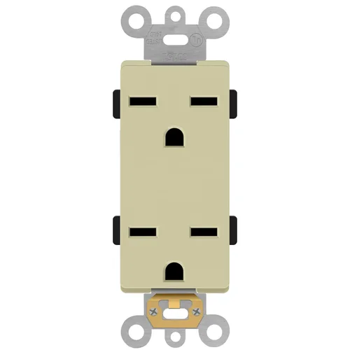 Miniatura 9 de ENERLITES Toma de corriente decorativa de grado industrial, 15A 125V, receptáculo dúplex resistente a manipulaciones, conexión a tierra, 5-15R, 2