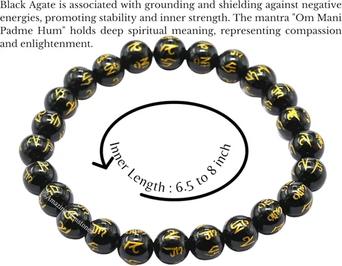Miniatura 596 de Amazing Gemstone Pulsera de cristal para mujeres y hombres, pulsera de cristal curativo de protección, pulsera elástica con cuentas de piedras
