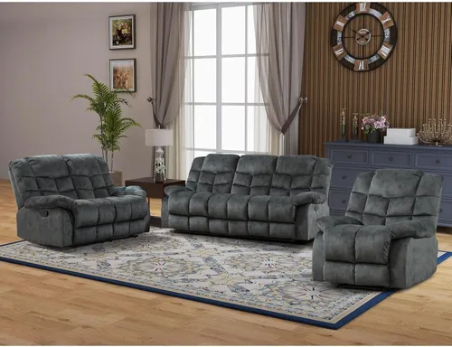 Miniatura 40 de CANMOV Silla reclinable manual, sofá reclinable individual con respaldo y reposabrazos sobrerelleno para sala de estar, muebles de dormitorio