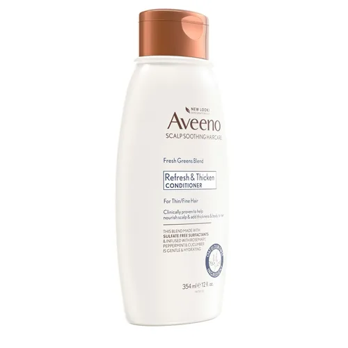 Miniatura 6 de Aveeno Fresh Greens Blend Acondicionador voluminizador natural, pepino, romero, para cabello fino, 12 onzas líquidas