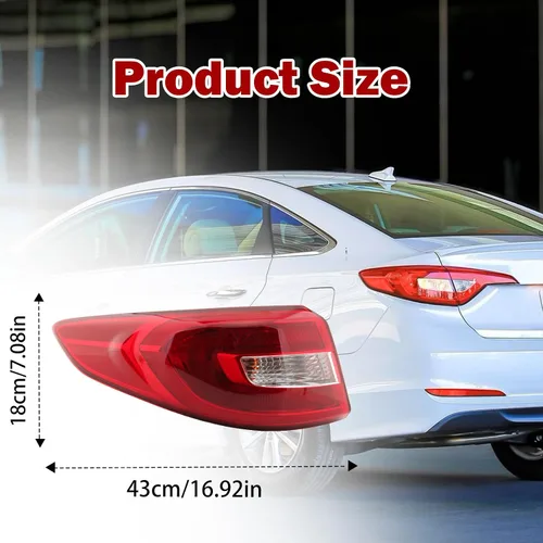 Miniatura 5 de Luz trasera compatible con Hyundai Sonata 2015 2016 2017 sustituye a 92401C2000 HY2804129 (lado izquierdo del conductor)