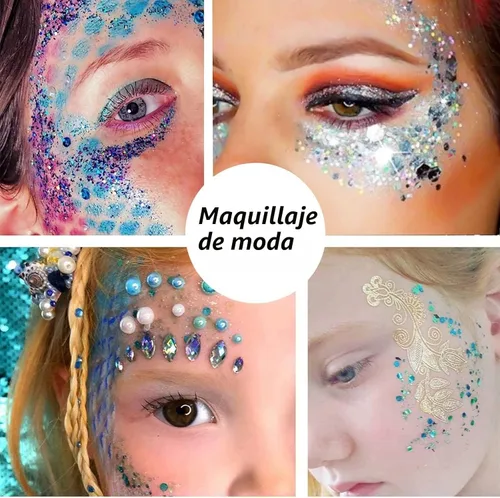 Miniatura 7 de Licool - Brillantina gruesa holográfica, juego de 12, purpurina artesanal para manualidades de resina, purpurina cosmética para uñas, cuerpo, cara