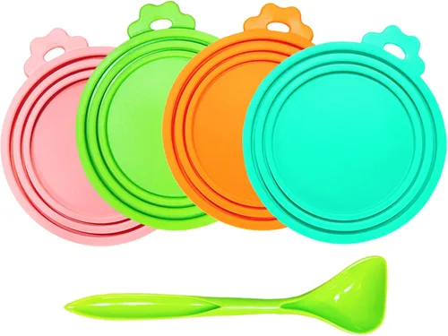Miniatura 12 de Tapas de silicona para latas de comida para gatos/perros, 3 tamaños universales para latas de comida para mascotas de 3 onzas, 5.5 onzas, 6.5 onzas