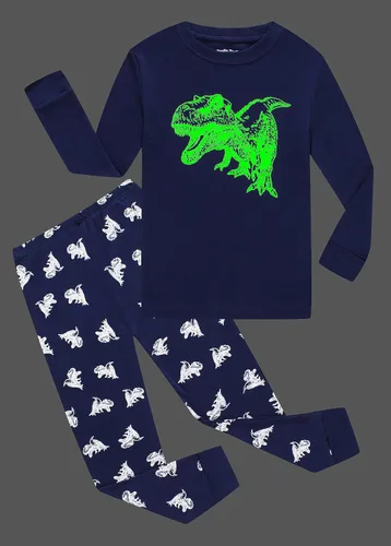 Miniatura 3 de Family Feeling Pijama de 2 piezas para niños y niños pequeños, ropa de dormir 100% algodón