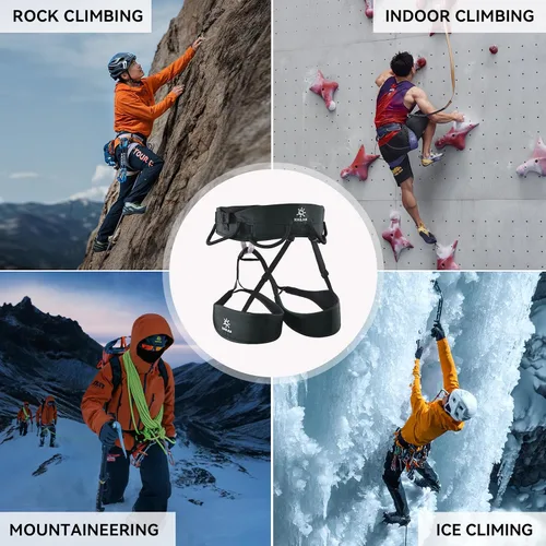 Miniatura 7 de Kailas Airo Arnés de Escalada en Roca para Hombres, Montañismo, Escalada en Hielo en Árboles, Mujeres, Arnés de Seguridad de Medio Cuerpo para Rapel