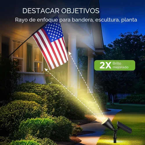 Miniatura 3 de InnoGear Luces Solares Exteriores Impermeables Luz Solar de Jardín para Exterior Patio Iluminación de Paisaje Luces Puntuales para Senderos Foco Luz