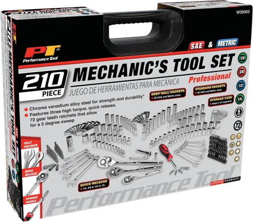 Miniatura 3 de Performance Tool W30503 Juego de herramientas mecánicas de 210 piezas