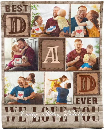 Miniatura 16 de D-Story Manta de hijo, divertidas mantas personalizadas con fotos, regalo para papá, manta de disfraz, regalo para hija, regalos personalizados