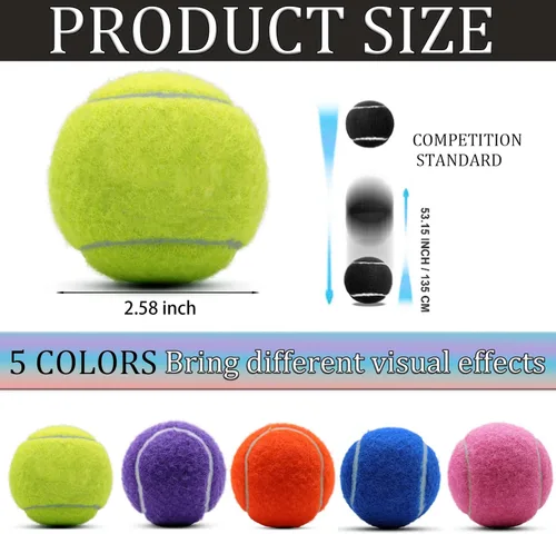 Miniatura 4 de Swingers Pelotas de tenis, pelotas de ejercicio de entrenamiento para mascotas, pelotas de tenis de práctica de alta elasticidad para principiantes