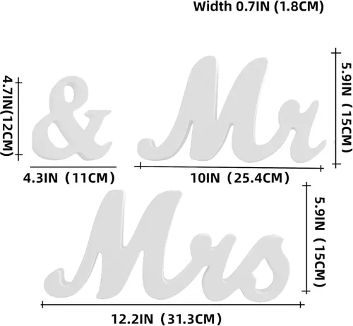 Señales para mesa de boda, letras grandes de madera para mesa de amor, accesorios de fotos, decoración de boda para aniversario, color blanco