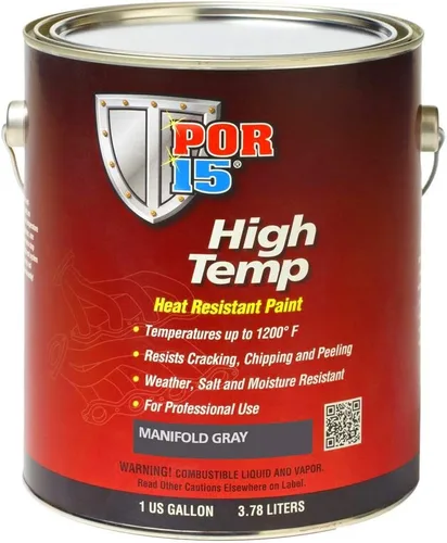 Miniatura 4 de POR-15 44316 puntura de alta temperatura de aluminio - 8 onzas líquidas