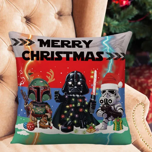 Miniatura 3 de Funda de almohada con temática de Star and Wars para sala de estar, dormitorio, Dar-t-h-Vader para sofá, cama, sofá, funda de cojín de lino