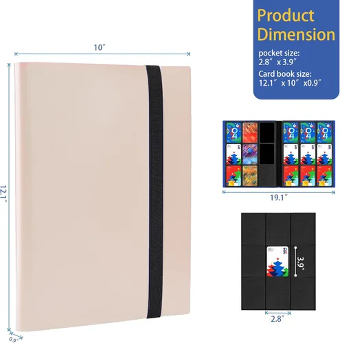 Miniatura 2 de Carpeta de tarjetas coleccionables de 9 bolsillos, libro de tarjetas premium para 360 tarjetas, álbum de tarjetas resistente para tarjetas