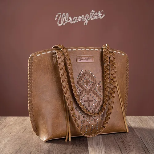 Miniatura 5 de Wrangler Bolso Hobo de gran tamaño tejido a mano con remaches occidentales