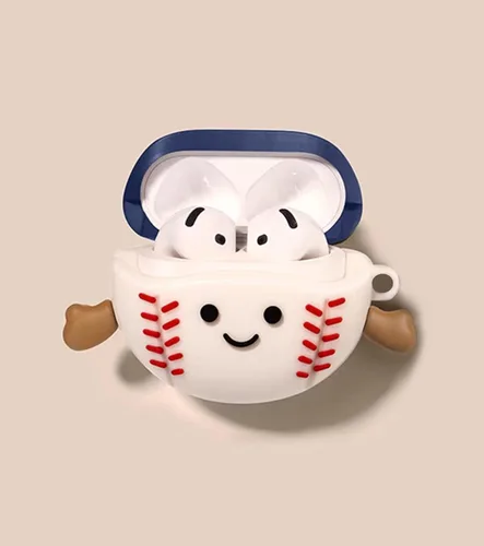 Miniatura 2 de para Airpods Pro 3 Estuche, Funda Protectora de Silicona para Airpods Pro 3 Lindo Diseño 3D de Béisbol de Dibujos Animados para Hombres, Mujeres