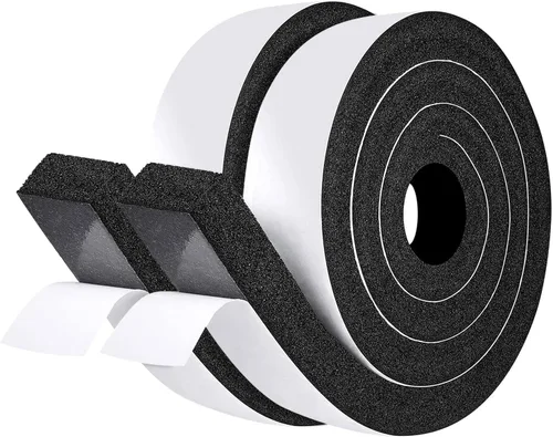 Miniatura 13 de fowong Sello para ventana de aire acondicionado de 1 pulgada x 1 pulgada, burlete grueso de CA para intemperie, cinta selladora adhesiva de espuma