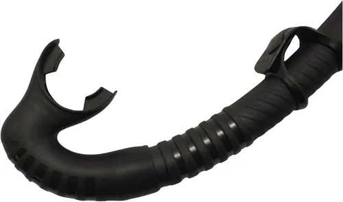 Miniatura 4 de Palantic Esnórquel flexible de bajo volumen, color negro - Esnórquel de silicona para pesca submarina, apnea y buceo con diseño ergonómico para una