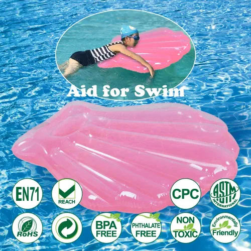 Miniatura 4 de Seashell - Flotador inflable para piscina, paquete de 2 unidades, divertido flotador de conchas marinas para niños, juguetes de piscina o playa