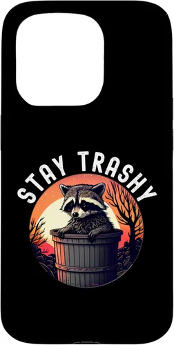 Miniatura 14 de iPhone 16 Stay Trashy Funny Raccoon Case