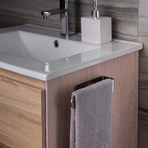 Miniatura 4 de Taozun Toallero de mano/anillo para toalla de mano, barra de toalla de baño autoadhesiva para pegar en la pared, acero inoxidable SUS 304 cepillado