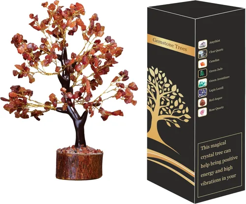 Miniatura 11 de Árbol de la vida de cristal de siete chakras para energía positiva, árbol de feng shui, árbol bonsái, piedras curativas, árbol de dinero, decoración