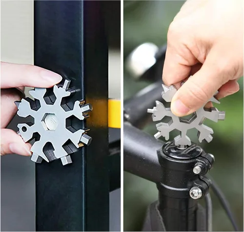 Miniatura 5 de Regalos de Navidad multiherramienta 18 en 1 con copos de nieve para hombres, paquete de 2 herramientas múltiples para papá de parte de hija hijo