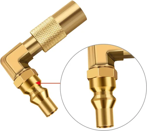 Miniatura 6 de WADEO Adaptador de codo de conexión rápida RV de 1/4 de pulgada de baja presión para Blackstone 17 pulgadas y 22 pulgadas de gas propano parrilla
