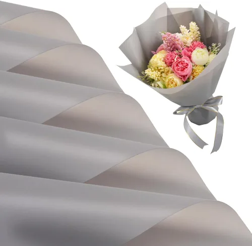 Miniatura 19 de BEISHIDA 100 PCS Papel de Envolver Floral Rosa - Papel de Envolver Flores Mate Impermeable para Ramo, Suministros de Floristería, Manualidades DIY
