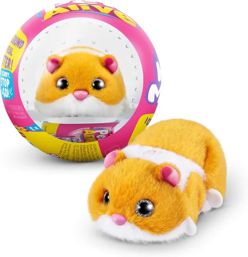 Miniatura 6 de Pets Alive Hamstermania (azul) por ZURU Hamster, mascota electrónica, más de 20 sonidos interactivos, juguete de pelota de hámster para niñas y niños