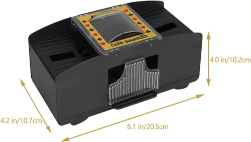 Miniatura 4 de Barajador Automático de Tarjetas, Máquina Barajadora de Póker Eléctrica Operada con Pilas para 1-2 Barajas, para Cartas de Juego/UNO 1-2 Deck