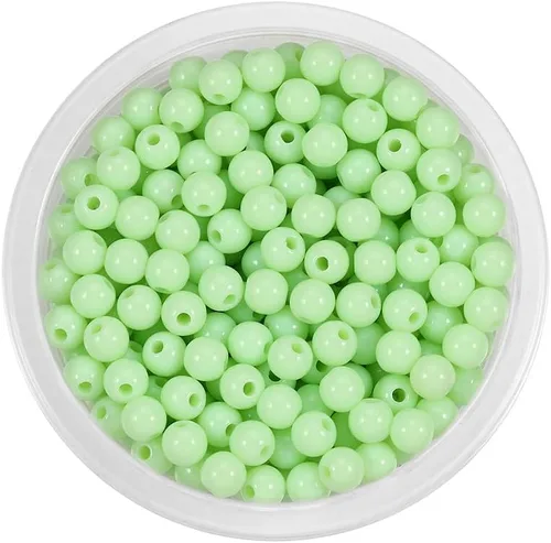 Miniatura 17 de 200 cuentas redondas acrílicas de 0.394 a 0.787 pulgadas (6 a 0.787 in) de color caramelo, cuentas espaciadoras sueltas para manualidades para hacer