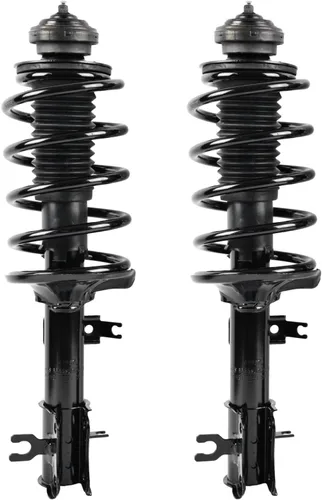 Miniatura 17 de Puntales de amortiguador de repuesto, conjunto completo delantero en pareja, compatible con Nissan Altima 2013-2018 172901/172902 Negro