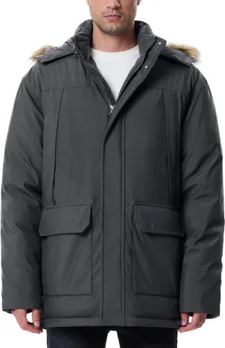 Miniatura 7 de Abrigos de invierno para hombre, chaquetas de invierno, impermeables, gruesas, cálidas, aisladas, parka, larga, con capucha