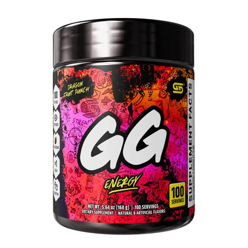 Gamer Supps GG® Energy - Ponche de Pitahaya (100 Porciones) - Energía de Juego Amigable con Keto y Mezcla Nootrópica, Sin Azúcar + Cafeína Orgánica