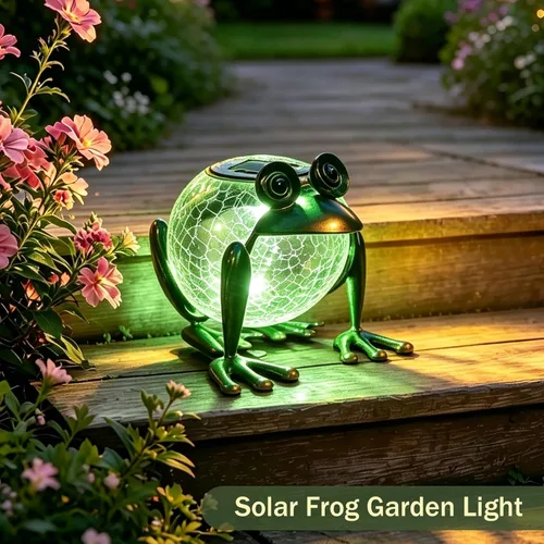 Miniatura 2 de Lámpara solar colgante para aire libre, decorativa, impermeable, rana, LED, lámpara de mesa para patio, jardín