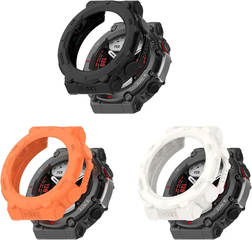 Miniatura 9 de Funda protectora compatible con Amazfit T-Rex 2, carcasa de parachoques, TPU antiarañazos, marco para Amazfit T-Rex 2 T-Rex2, accesorios de reloj 3