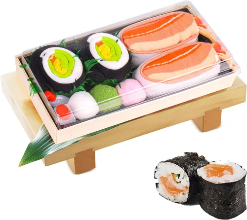 AGRIMONY Funny Sushi Socks Box for Men Teen Boys - Sushi Lovers Food Socks-Fathers Birthday Christmas Gift Stocking Stuffers
