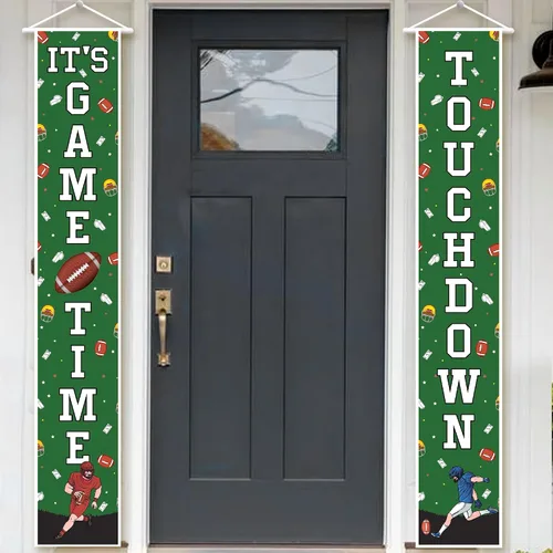 KatchOn, XtraLarge - Cartel de fútbol para porche, 72 x 12 pulgadas, decoración de fiesta de fútbol, pancarta de bienvenida de fútbol de touchdown,