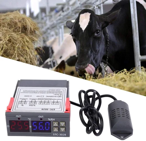 Miniatura 7 de 3028 Control de temperatura 12V/24V/110V/220V Pantalla digital Medidor de temperatura y humedad con sensor integrado (12V)