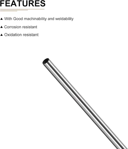Miniatura 3 de DTGN Tubo de acero inoxidable 304 de 0.276 in x 0.008 in x 9.843 in (ODxWall TxL) - Paquete de 4 - Bueno para equipos de maquinaria - Tubos de metal