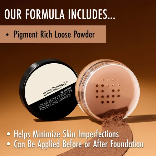 Miniatura 5 de Black Radiance True Complexion - Polvo de ajuste suelto, Cocoa Kisses, 0.64 onzas (el embalaje puede variar)