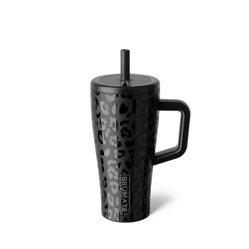 Miniatura 55 de BrüMate Era Vaso térmico con asa y pajilla, 40 onzas, 100% a prueba de fugas, con tapa, hecho de acero inoxidable, base apta para portavasos, moca
