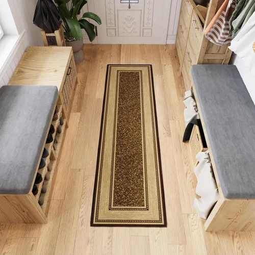 Miniatura 10 de Ottomanson Alfombra de pasillo de 1 pies 10 pulgadas x 6 pies, alfombra de cocina con parte trasera de goma antideslizante para área del fregadero