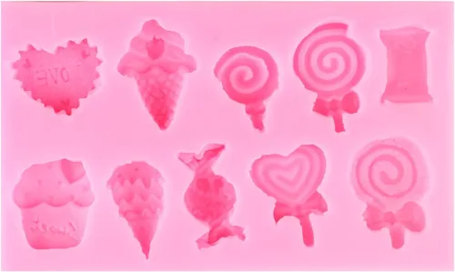 Miniatura 8 de ZiXiang Moldes de silicona para conos de helado, molde de dona, molde de caramelo para decoración de pasteles, decoración de cupcakes, polimero