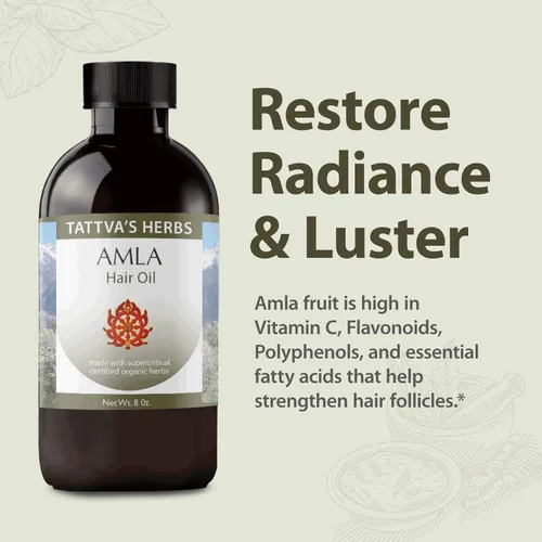 Miniatura 3 de Tattva's Herbs Aceite Amla para el crecimiento del cabello y tratamiento del cuero cabelludo, aceite indio prensado en frío y sin refinar, botella