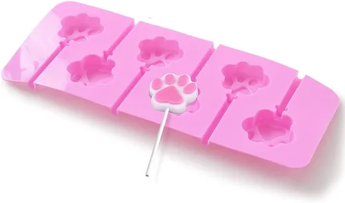 Miniatura 7 de Newk Molde de silicona Lollipop, 4 paquetes de 6 moldes de silicona antiadherentes para piruletas de chocolate y dulces